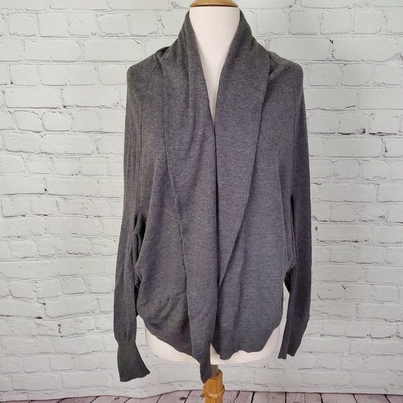 Ann Taylor Sweaters - 𝅺Ann Taylor Gray Cardigan Sweater Wrap Soft Long Sleeve Open Front sz L